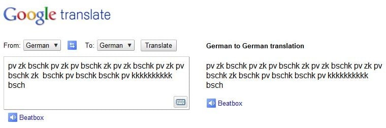 Google Translate Beatbox