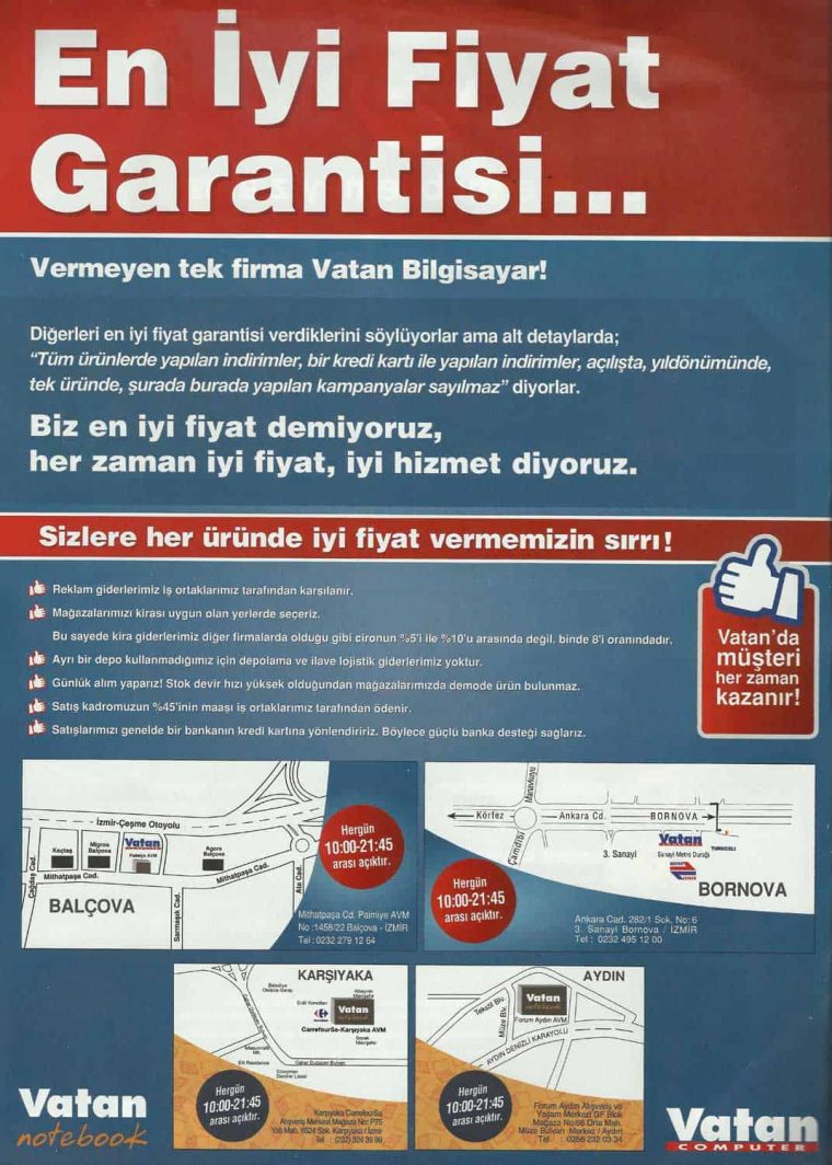 En İyi Fiyat Garantisi Vermeyen Tek Firma…