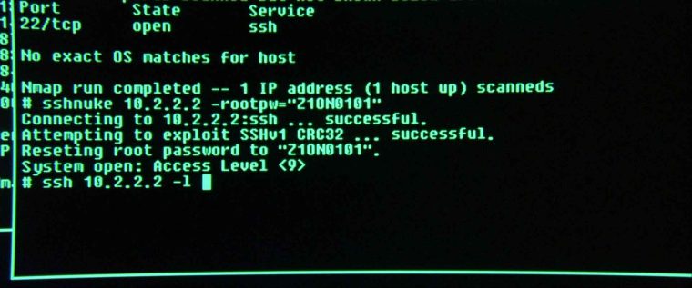Matrix’te bile SSH…